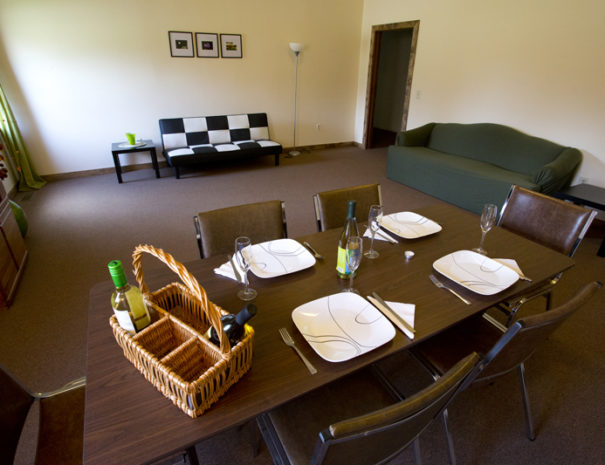 Dining table in living