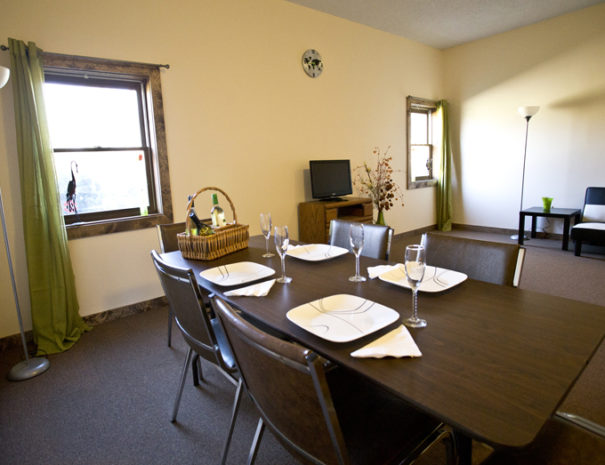 Dining table in living room
